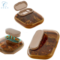 Organisateur de pilules multi-compartiments multicolores |   Boîte à pilules magnétique miniature détachable |   Logo personnalisé pour le rangement des compléments alimentaires