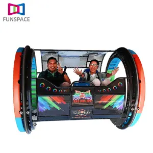 Funsapce Double Player Happy Rolling Car Rotación 360 grados Happy Cars para parque infantil