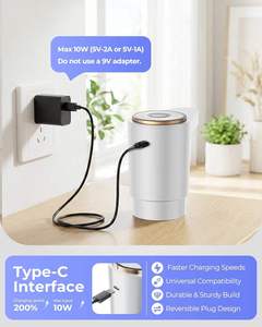 Pompe à eau portable rechargeable électrique sur pied à chargement par le bas avec lumière nocturne froide pour la maison - Product Image 3
