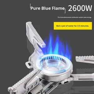 Réchaud à <span class=keywords><strong>gaz</strong></span> pliant en acier inoxydable, sans fumée, portable, pour camping, pique-nique, cuisine en plein air, vente en gros - Product Image 6