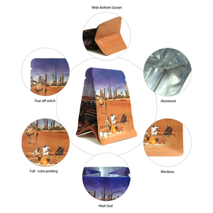 ถุงกาแฟแบบมีก้นแบนขนาดเล็ก พิมพ์ลายดิจิทัลตามสั่ง ผลิตจากอลูมิเนียมฟอยล์และพลาสติก - Product Image 4