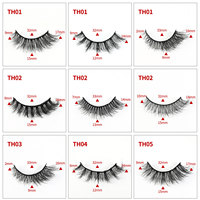 3 paires de faux cils, naturels, 3D, volumineux et épais, style monobloc, en boîte, réutilisables