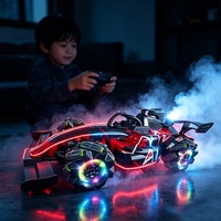 Coche de Carreras a Control Remoto de 2.4GHz para Niños, Modelo Spray RC Drift Stunt Car, con Giro de 360 Grados °   Juguete con Luz LED, Bajo MOQ, Venta al por Mayor de Juguetes para Niños