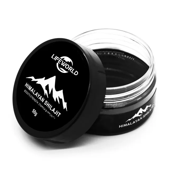 Lifeworld destek özelleştirme ile toptan 100% saf Shilajit Fulvic asit Shilajit reçine saf himalaya Shilajit