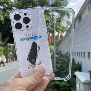 Vente en gros 1.5mm transparent TPU sport couverture de téléphone portable étui de téléphone portable transparent pour <span class=keywords><strong>iPhone</strong></span> 14 15 16 17 Air Pro Max pour Samsung - Product Image 3
