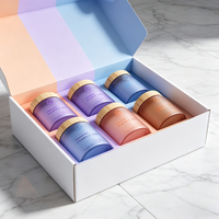 Pot en verre personnalisé de 150 ml, 180 ml, 200 ml pour pilules, capsules de vitamines, flacon cylindrique en verre pour compléments alimentaires avec boîte cadeau