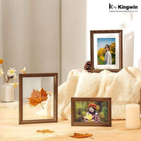 Bingkai Foto Kayu Oak Langsung dari Pabrik, Cetak UV, Vertikal, untuk Dekorasi Rumah, Hadiah, Eceran, Grosir