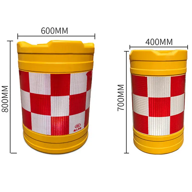 Chống tấn công rotomold Nước Lũ GRP rào cản cho giao thông sợi thủy tinh đường Sụp Đổ Thùng