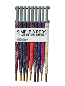 Herramientas de grabado en metal con mango gris estampado de 8 varillas simples para uso industrial - Product Image 1