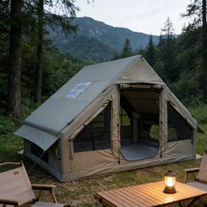 Tente de glamping familiale de luxe facile à installer, tente extérieure en toile Oxford, spacieuse pour les voyages en famille dans le désert - Product Image 5