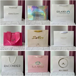 Baoren In Stock Clothing Store Tote Paper <b>Bags</b> High-end White Card Paper <b>Bags</b> Minimalist Glasses Book Shoes Clothing Gift <b>Bags</b> - Product Image 6