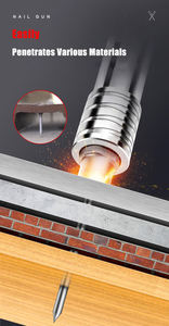 डिय होम सजावट फायरिंग नाखून बंदूक लकड़ी स्टील कंक्रीट दीवार छत पाउडर को एक्चुरेटेड उपकरण खाली कंक्रीट दीवार नाखून बंदूक - Product Image 5