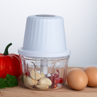 Draagbare elektrische knoflook- en uienhakker, duurzame mini elektrische snijmachine, keukenmachine voor fruit en groenten, babyvoedselhakker