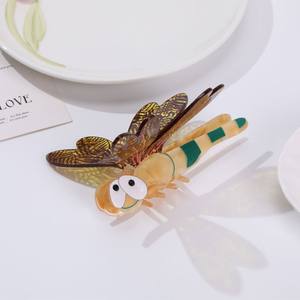 مشابك شعر على شكل اليعسوب مصنوعة من الأسيتات، مشابك شعر كرتونية لطيفة بتصميم حيواني وشعار مخصص، مشابك شعر بالجملة - Product Image 6