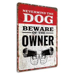 Insegne di Avvertimento per Cani in Metallo, Decorazione Artistica Moderna per Pareti, Vendita all'Ingrosso - Product Image 4