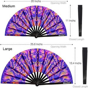 Large Size Bamboo Hand Fan for Chinese Tai Ji Kung Fu Customizable Logo and Traditional Style DIY Angel Pride Fan - Product Image 4