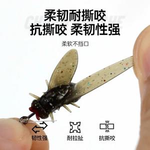 Hameçon biomimétique pour la pêche à la mouche, appât souple pour poissons d'eau douce, hameçons pour la pêche à la mouche en rivière, JIO67TREH8 - Product Image 2