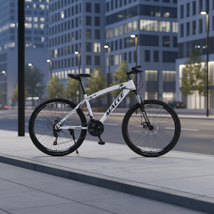 Vélo de montagne tout-terrain pour adultes et étudiants, cadre en acier haute teneur en carbone 24/26 pouces, frein à disque mécanique, absorption <span class=keywords><strong>des</strong></span> chocs - Product Image 1
