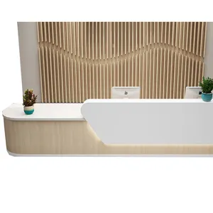 New Style Corinet Modern White Beauty Salon Bar Empfangs schalter Lieferanten