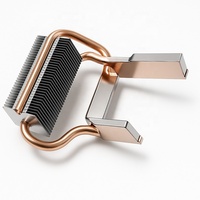 Dissipateur thermique haute puissance pour puce de dispositif électronique, carte mère, avec ailettes en aluminium et caloduc en cuivre soudé, pour refroidissement par air de projecteur DMD et GPU