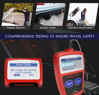Escáner OBD2 MS309, Lector de Códigos de Error de la Luz de Advertencia del Motor, Lee y Borra Códigos de Avería, Herramienta de Diagnóstico OBDII CAN