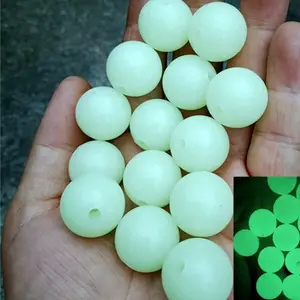 Grânulos luminosos plásticos acrílicos Brilho luminoso Eco-Amigável no grânulo de pesca escuro para fazer jóias