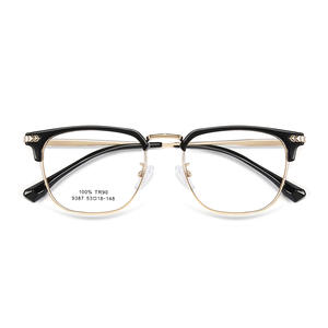 Monturas de Gafas Rectangulares con Media Montura y Orejas de Gato, Unisex, Lentes de Resina Anti-UV, Origen Danyang, Parte 9387 - Product Image 5