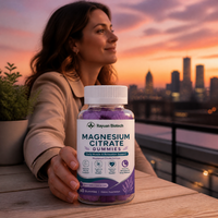 Gummies au citrate de magnésium pour le sommeil, la relaxation et la digestion, enrichies en vitamines, testées par des tiers, pour une énergie naturelle et une concentration accrue, apaisant le stress