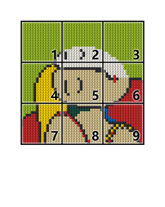 Pixel Art khối xây dựng 48x48 chấm Gạch 1x1 tường Chân Dung DIY trang trí nội thất tương thích với logo Đồ chơi mô hình phong cách Đồ chơi Quà Tặng - Product Image 2
