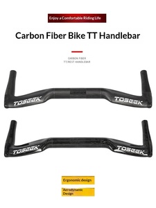 Guidon de vélo à pignon fixe en fibre de carbone intégrale Bullhorn Aero, guidon de repos et de relaxation, guidon de cyclisme de contre-la-montre (TT) - Product Image 1