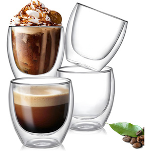 Vaso de Vidrio Hecho a Mano, de Doble Pared, Reutilizable, para Té, Jugo, Agua, Bebidas y Café - Product Image 2