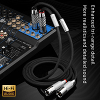 Câble audio professionnel haute performance Hifi 2Xlr mâle à 2Xlr femelle OCC Microphone câble mélangeur haut-parleur 3 broches XLR prise or