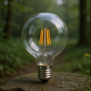 หลอดไฟ LED ตกแต่งทรงกลม 6W E27 80 มม. แก้วใส แบบไส้หลอด - Product Image 3