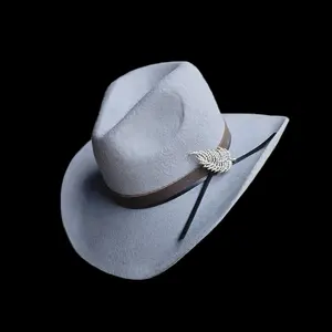 Custom Groothandel Hoge Kwaliteit 100% Wol Fedora Hoed