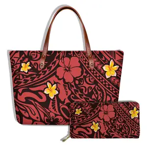 Best Selling Polynesian Samoan Traditional Tribal Print Women Purses Handbag Sets Casual Ladies Hand Bags Handbags Girl Handbag