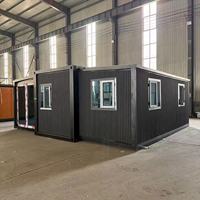 Maison conteneur préfabriquée extensible avec panneau mural, bâtiment modulaire portable pour chantier de construction