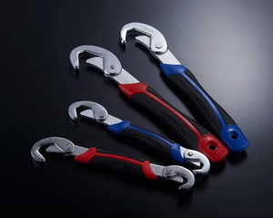 Jeu de clés à molette réglables en acier au carbone auto-ajustables avec finition chromée Outil de bricolage métrique universel OEM personnalisable - Product Image 3