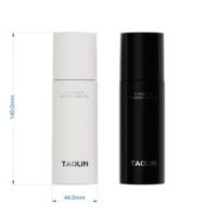 En stock – Flacon de lotion noir en PETG à paroi épaisse 30-120 ml – Distributeur haut de gamme pour soins de la peau avec tête de pompe UV/imprimée pour toner PET