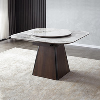 Ensemble table et chaises de salle à manger rectangulaire en ardoise de bambou, utilisation dans le salon, design moderne minimaliste multifonctionnel extensible et pliable