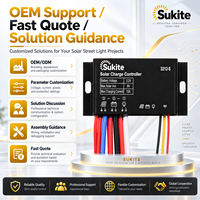 Contrôleur de charge solaire PWM plat 3212 3.2V 20W 15A de haute qualité Sukite pour projet d'ingénierie solaire