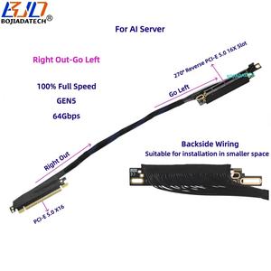 Cable <span class=keywords><strong>de</strong></span> Extensión GPU PCIe X16 a <span class=keywords><strong>PCI</strong></span>-E 5.0 16X <span class=keywords><strong>de</strong></span> 270 Grados, 64Gbps, 0.3M 0.4M 0.5M 0.6M 0.8M para Servidor <span class=keywords><strong>de</strong></span> IA - Product Image 1