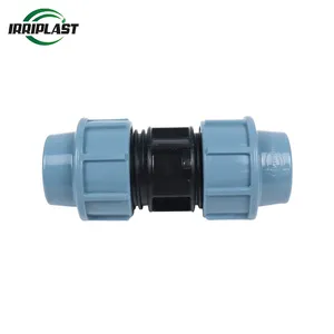 Sistem Tetes Irigasi Pertanian Tiongkok 20-110Mm Ukuran Sama Pipa Fitting Pp Kompresi Fitting Pe Coupling