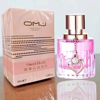 Perfume Personalizado de 40 ml, Eau de Toilette, Aroma Especiado y Frutal para Mujer, con Botella en Forma de Corazón, Larga Duración, OEM, ODM, Venta al Por Mayor