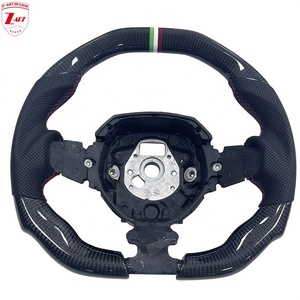 Volant en fibre de carbone sèche Z-ART SVJ avec fil <span class=keywords><strong>orange</strong></span> pour Lamborghini <span class=keywords><strong>Aventador</strong></span> S LP700 LP720 LP740 LP750SV LP770 SVJ - Product Image 1