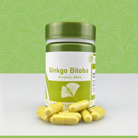 Capsules de Ginkgo Biloba OEM ODM 500mg, Complément Botanique à Base de Plantes, 60 Capsules, Marque Privée