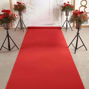 Customizable Sticky Backing <strong>Outdoor</strong> Event Wedding Red Carpet <strong>Runner</strong> Rugs Long Felt Aisle <strong>Runner</strong> for Wedding - Product Image 1