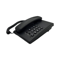 Téléphone de bureau filaire multifonctionnel PEAKSOUND P-511B pour hôtel, noir, ABS, recomposition, garantie 1 an