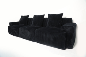 Ensemble de canapés compressés optimisant l'espace - Revêtement en tissu style villa, confort de qualité appartement/hôtel avec noyau en éponge - Product Image 5