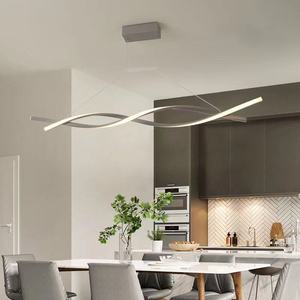 Suspension LED moderne en acier inoxydable noir avec télécommande, hauteur réglable, abat-jour cylindrique pour salon QSD045 5000K - Product Image 2