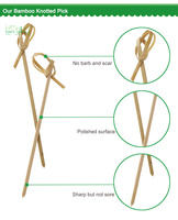 Bulkverpakking natuurlijke bamboe spiesjes, wegwerp bamboestokjes voor BBQ, satay en fruit.